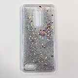 GOPROCELL (TM) TRANSPARENT LIQUID GLITTER LUXURY FULL TPU CASE BLING STARS FOR ZTE ZMAX PRO METRO PCS Z981 (silver)