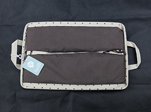 Drawstring Closure for Dust-proof, Storage Box with Handles, Best Storage Container for Clothes/books/ Cosmetics Organization on the Table or in Closet, Khaki Dot - Thumbnail 5