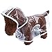 TOPSUNG Waterproof Puppy Raincoat White Transparent Pet Rainwear Clothes for Small Dogs/Cats, Size M