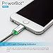 [MFi Apple Certified] PowerBot® PB305 Smart LED Lightning Sync & Charge USB Cable, High-Performance 2-in-1 Function, LED Light Charging Indicator, High-Quality Braided Cable Design