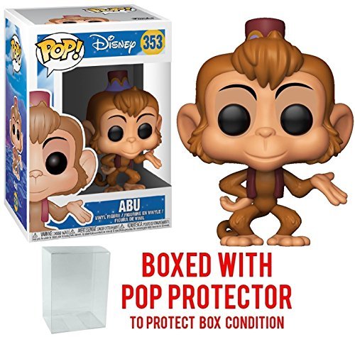 Funko Pop! Disney: Aladdin - Abu Vinyl Figure (Bundled with Pop BOX PROTECTOR CASE)