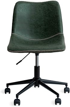 Amazon エア リゾーム デスクチェア オフィスチェア おしゃれ 回転 昇降 ヴィンテージデザインデスクチェア Bracken ブラッケングリーン レザー デスクチェア 文房具 オフィス用品