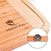  100% Organic Bamboo Cutting Board: Strong, Beautiful Two-toned 18x12 Grooved Wooden Great For Cutting, Chopping, Prepping and Serving. Comes Pre-Oiled. Cleans Easily. Eco-Friendly. Won't Dull Knives.