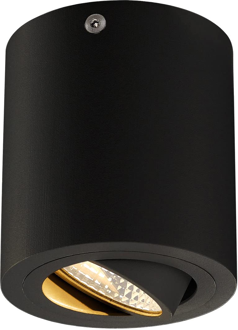 SLV Surface-Mounted Ceiling Light TRILEDO Round CL/spot, floodlight, Ceiling spot, Ceiling Light, Surface-Mounted Light, Internal Lighting / 3000K 8.1W 670lm Black 36 Degrees — image 1