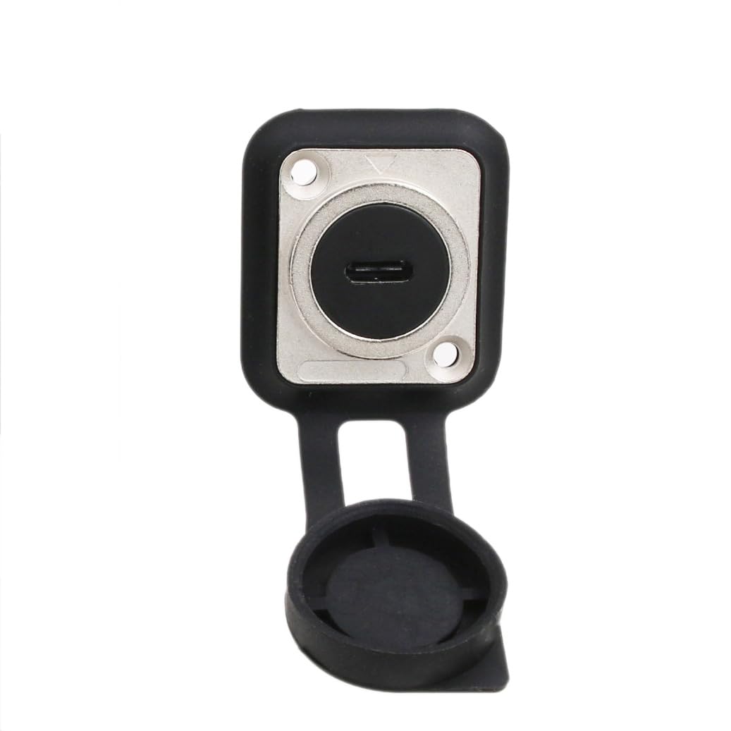 HangTon USB C Type-C Female to Female Coupler Waterproof Connector, Inline Cable Chassis Panel Socket, IP65 Bulkhead Pass-Through