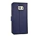 Note 5 Case, Abacus24-7 Samsung Galaxy Note 5 Wallet with Flip Cover and Stand, Blue
