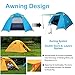 Topnaca 2 3 Person 3 Season Backpacking Tents for Camping, Ultralight Waterproof Vestibule Awning Two Doors Double Layer with Aluminum Rods for Hiking Beach Outdoor Family Adventure (Azure, 3 Person)