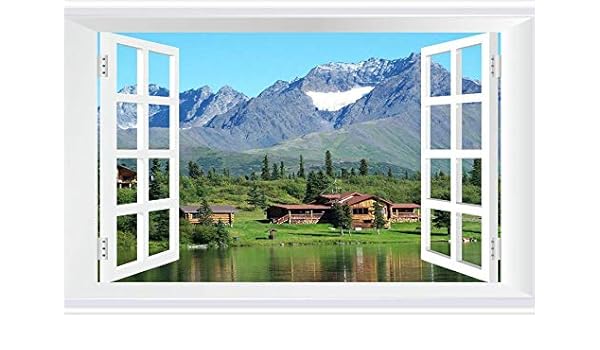 Amazon Com Shobrilf Cabins On The Lake In Alaska Nature