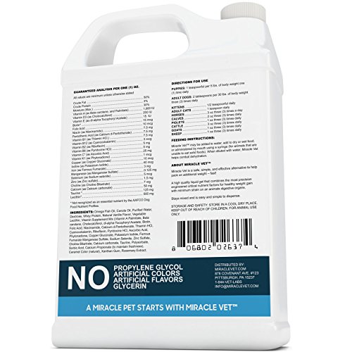 Miracle Vet High Calorie Weight Gainer for Dogs & Cats 9,600 Calories