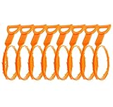 CandyHome 20 Inches Drain Snake Hair Drain Clog Remover Quick and Painless Slow Drain Relief for Drain Cleaning (8 Pack Orange)