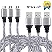 Redlink Micro USB Cable, 3Pack 6FT Nylon Braided Micro USB Charger Cables Data Sync Cord for Samsung, Sony, HTC, Motorola and More Android Devices