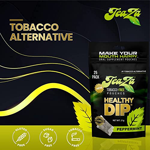 Teaza Energy Tobacco Free Pouches Nicotine Free Dip, Smokeless