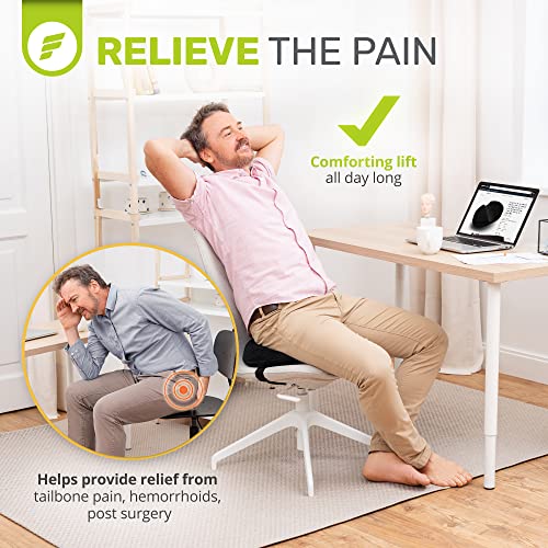 ErgoFoam Donut Pillow for Tailbone Pain ComfortGel Office Chair