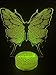 3D Optical Illusion Led Night 7 Colors Changing Desk Lamp Butterfly By AZALCO