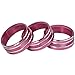 Danti 3pcs Audio Air Conditioning Button Cover Decoration Twist Switch Ring Trim for Jeep Wrangler JK JKU Compass Patriot 2011-2018 (Pink Rose)
