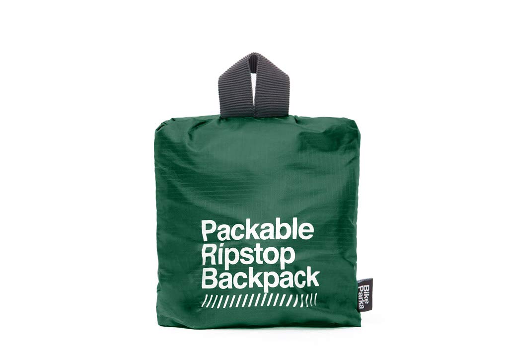 BikeParka Packable Ripstop Backpack (Forest Green)