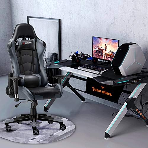 JL Comfurni Gaming Chair Computer Chairs Swivel Leather Desk Chair