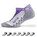 Thirty 48 Running Socks for Men and Women -CoolMax Fabric Keeps Feet Cool and Dry Purple/Gray Medium