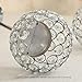 VINCIGANT Modern Silver Crystal Candle Holders/Decorative Candle Lanterns for Anniversary Celebration,Dining Room Coffee Table Decorative Centerpiece/Housewarming Gifts,Set of 2