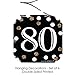 Big Dot of Happiness Adult 80th Birthday - Gold - Birthday Party Hanging Decorations - 6 Count