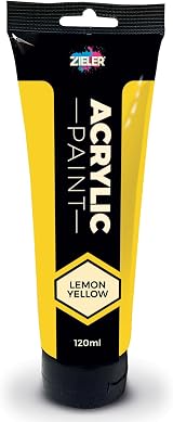 Zieler 120ml Acrylic Paint Lemon Yellow – Premium Art Supplies