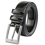 Marino's Men Genuine Leather Dress Belt with Single Prong Buckle.