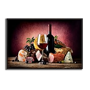 signwin Framed Canvas Wall Art Wine Cups Canvas...
