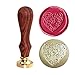 TizzyToy Sealing Wax, [Gold and Wine Red Available], Botokon 150 Pieces Heart Shape Sealing Wax Beads Sticks with a Wax Melting Spoon and 2 Pieces Candles for Wax Seal Stamp (Wine Red)