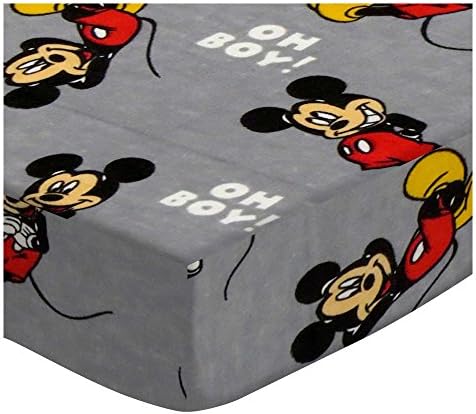 SheetWorld Extra Deep Fitted Portable Mini Crib Sheet - Oh Boy Mickey Mouse - Made in USA