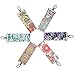 AZZUTORK Lip Balm Essential Oils Holder Carrier Clip-Set of 6 Key Chains (Paisley Mix)