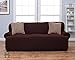 Home Fashion Designs Form Fit, Slip Resistant, Stylish Furniture Shield/Protector Featuring Lightweight Fabric. Savannah Collection Basic Strapless Slipcover Brand. (Sofa, Chocolate)