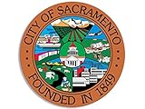 MAGNET ROUND City of Sacramento Seal Magnetic Sticker (ca california decal)