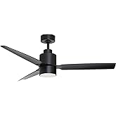 Maxim Lighting 88708BK Falcon - Ceiling Fan with Light Kit-16.3 Inch Tall and 52 Inch Wide, Finish Color: Black