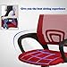 BestOffice Office Chair Ergonomic Cheap Desk Chair Mesh Computer Chair Lumbar Support Modern Executive Adjustable Stool Rolling Swivel Chair for Back Pain (Red)