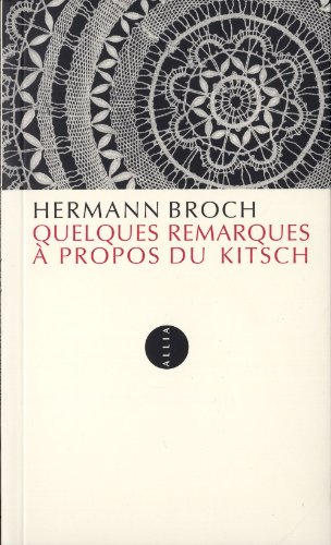 Quelques remarques à propos du kitsch