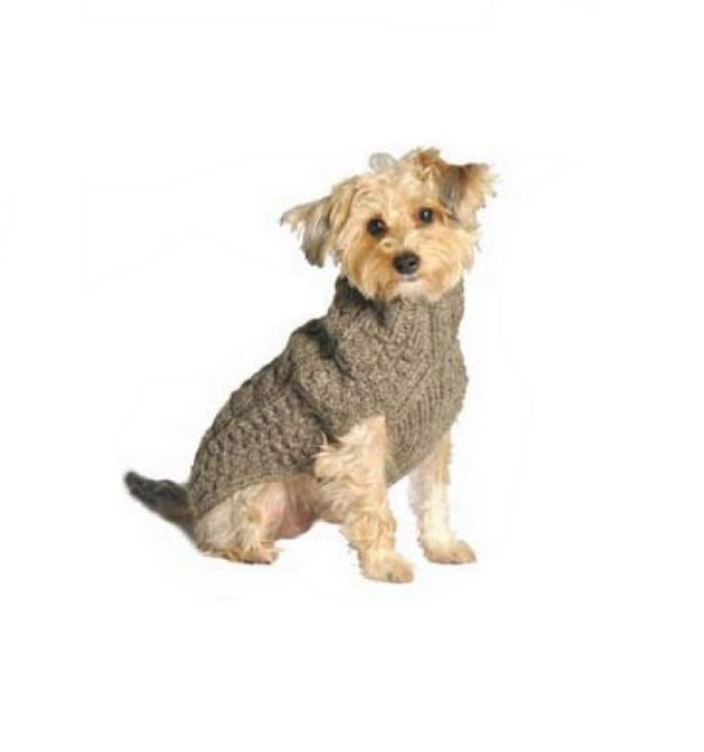 Chilly Dog Cable Sweater, 3X-Large, Grey