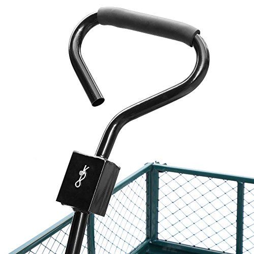 Yaheetech Heavy Duty Garden/Lawn Utility Cart/Wagon with Removable Steel Side Mesh, 800LB Capacity, Green - Thumbnail 4