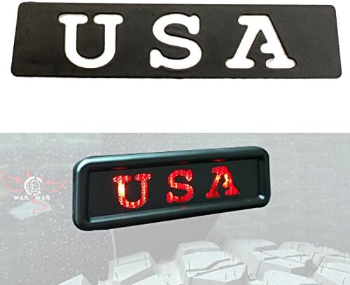 AutoOcean Black Third Brake Light Cover Decal Accessories USA Set for 2011-2016 Jeep Wrangler JK JKU 2 door 4 door
