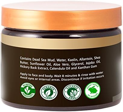 GlowAmaze Natural Dead Sea Mud Mask for Facial Skincare Cleanser