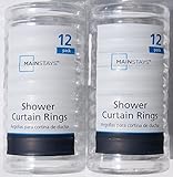 Basic Plastic Shower Curtain Rings - Clear - 2 Pack