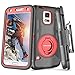 BENTOBEN Case Compatible with Galaxy S5, Hybrid Soft Silicone Hard Protective Case Rotating Kickstand Belt Clip Holster Cover Rugged Phone Cases for Galaxy S5 S V I9600 GS5 All Carriers, Black/Red