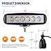 LED Light Bar YITAMOTOR 4PCS 18W 6 Inch Flood LED Work Light Pods Single Row Off Road Led Light Driving Light Fog Light Boat Light Waterproof SUV ATV 4WD Car Truck Golf Cart 12V 24V, 2 Year Warrantythumb 2