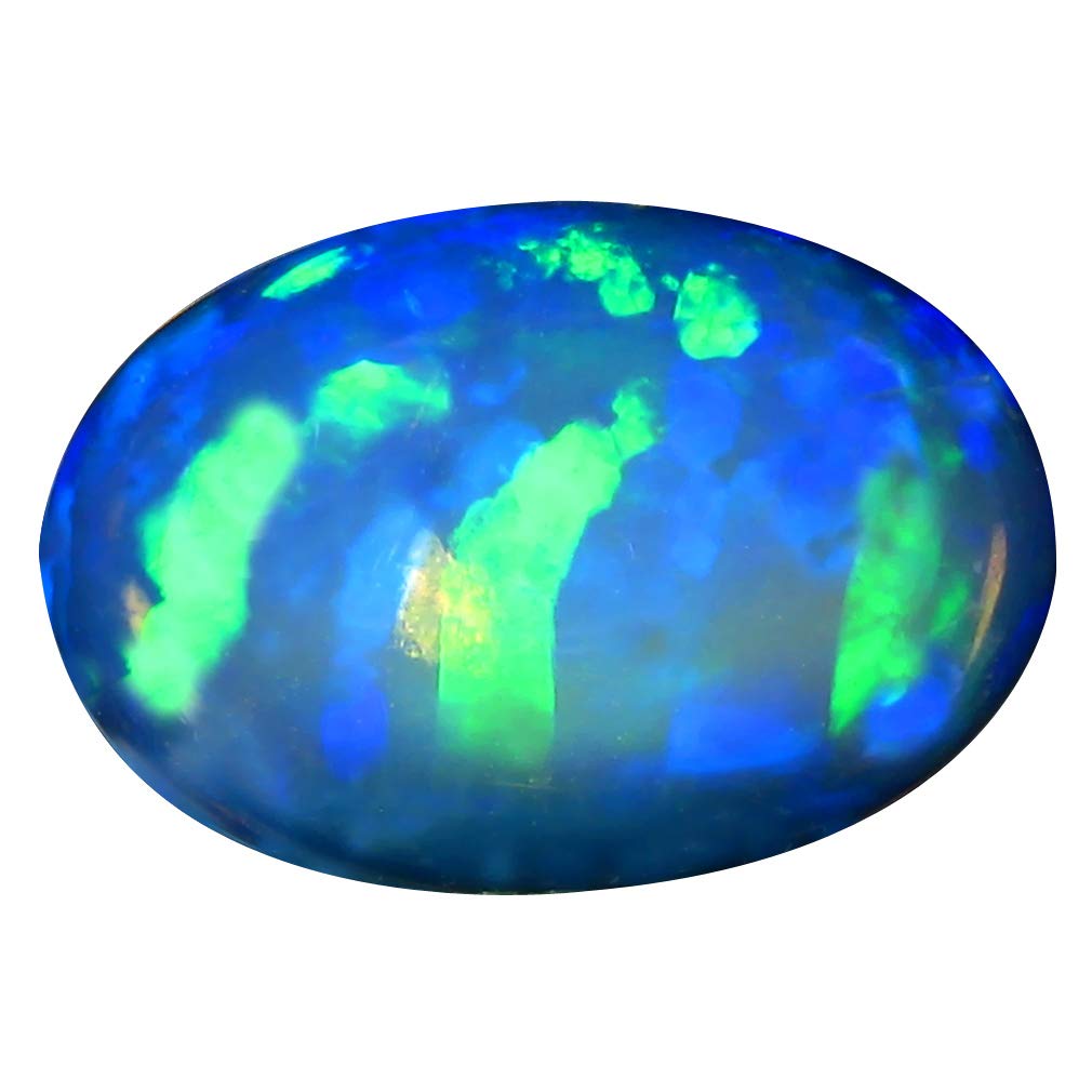 2.10 ct Oval Cabochon Cut (13 x 9 mm) Ethiopian Play of Colors Rainbow Opal Natural Loose Gemstone
