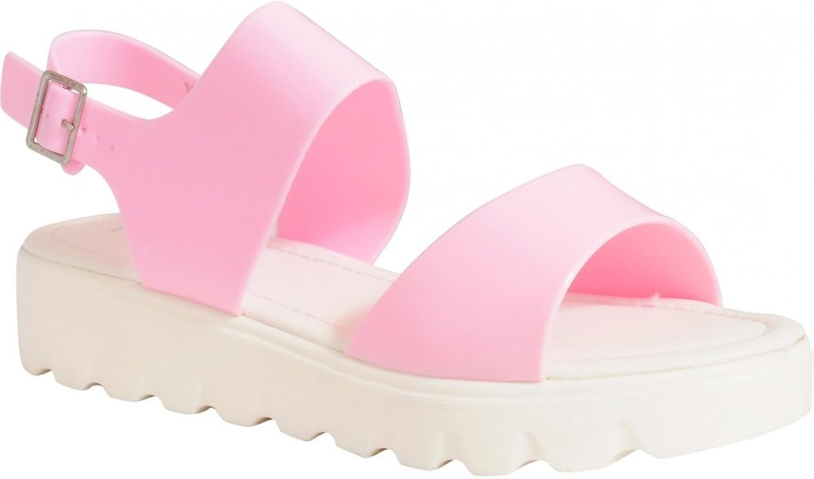 baby pink platform sandals