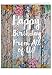 The Best Card Company - 1 Large Birthday Card with Envelope (8.5 x 11 Inch) - Fun Wordy Celebration Card for Birthdays - Blooming Driftwood J6108EBDG-US