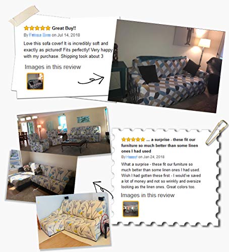 FORCHEER Couch Cover Stretch Arm Chair Large Sofa Slipcover Leather Furniture Protector from Pet for Living Room