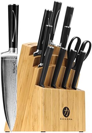 Chikara Hanaita Forged Damascus Stainless Steel 12-piece Cutlery Set