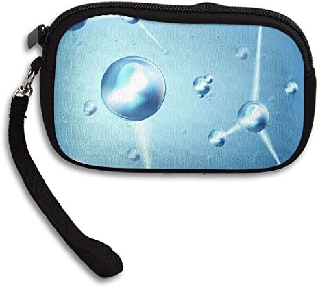 Hand-held Belt Zipper Small Wallet Blue Chemical Molecules Purse Porte-monnaie Cards Holder Wallet Purse
