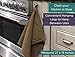 Rachael Ray Moppine Towel, 2pk - 2-in-1 Kitchen Towel and Pot Holder with 2 Heat Resistant Pockets to Grip Hot Cookware, Bakeware-Absorbent Kitchen Towels Perfect for Drying Dishes and Hands, Brown