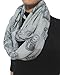 Lina & Lily Vintage Camera Print Women's Infinity Scarf Lightweight (Gray)